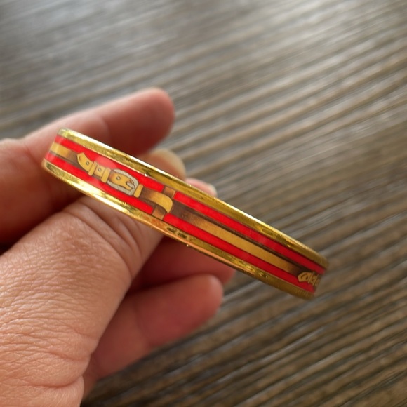 Hermes Narrow Enamel Bangle Bracelet - Picture 1 of 5